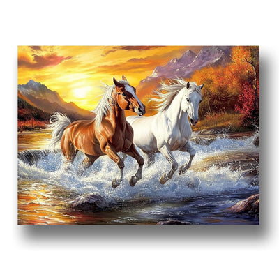 Zariocy Paint by Numbers Kits for Adults - Horse DIY Oil Paintings Canvas Acrylic Paint Set - Animal Paint by Numbers Kit for Beginners and Ideal for Home Decor 16x20 inch