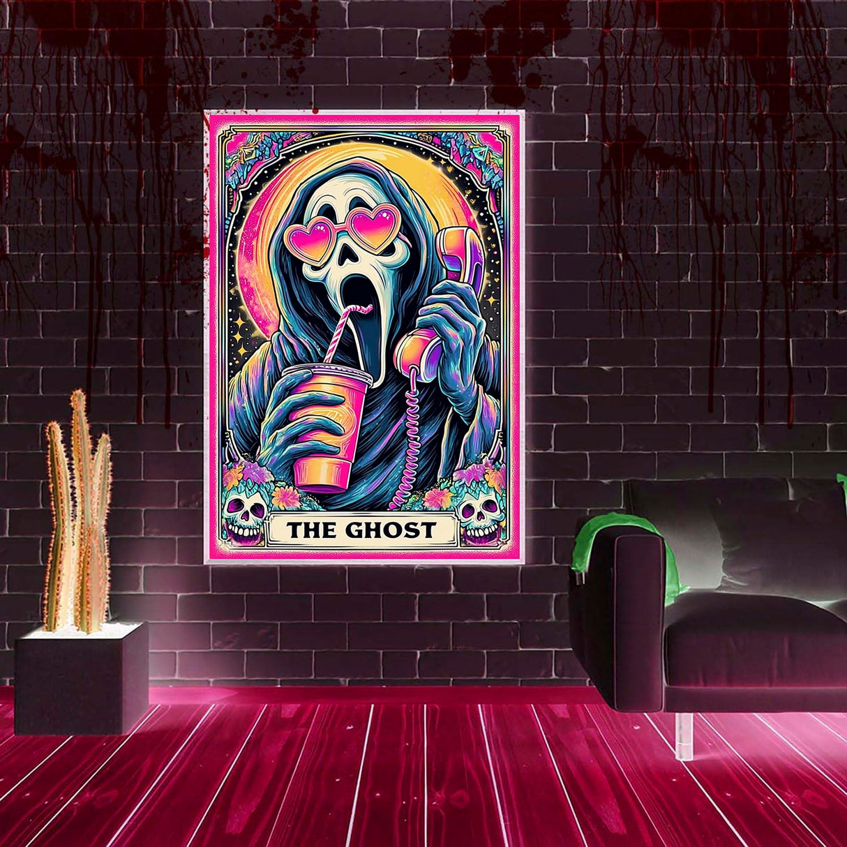 DIYDECORFUN Halloween Ghost Diamond Art Painting Kits for Adults Beginner The Ghost Diamond Art On Canvas,DIY 5D Full Round Drills Skull Painting with Diamonds Gem Art Crafts for Home Decor 12x16 in DIYDECORFUN