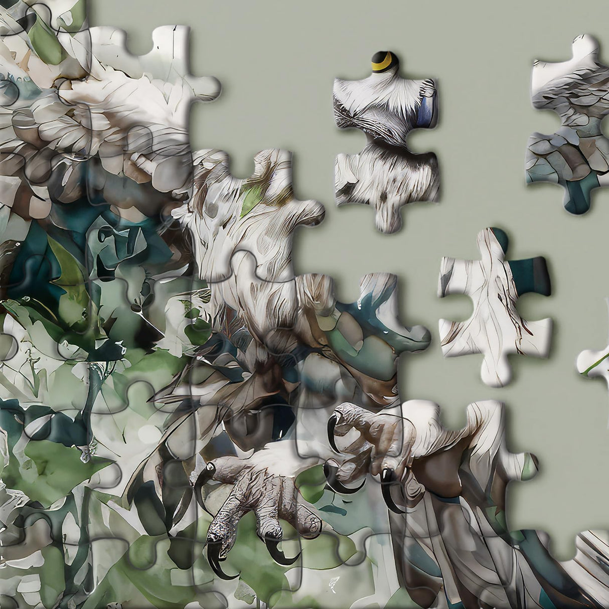 Owl Bird Puzzles for Adults, Animal Art Jigsaw Puzzles 1000 Pieces, Fantasy Forest Painting Puzzle BBOLDIN