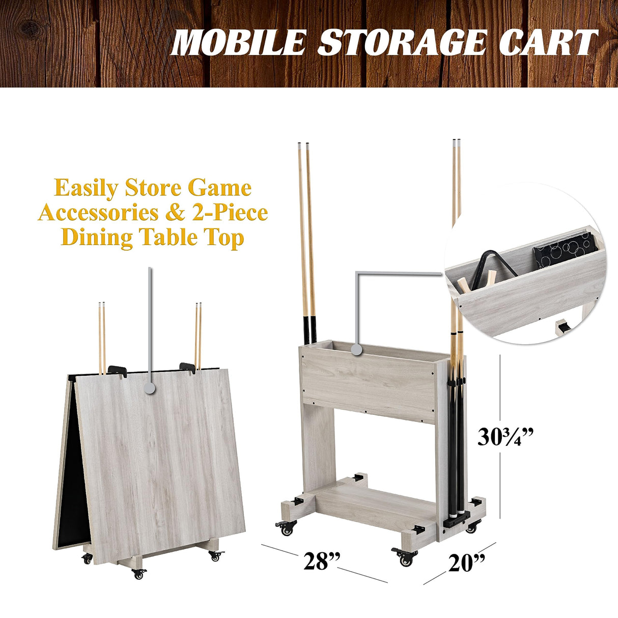 Barrington Billiards Monteray 7’ Drop Pocket Pool Table, 3-in-1 Dining Top & Table Tennis with Game Accessories & Rolling Storage Caddy, Perfect for Family Game Rooms Barrington Billiards