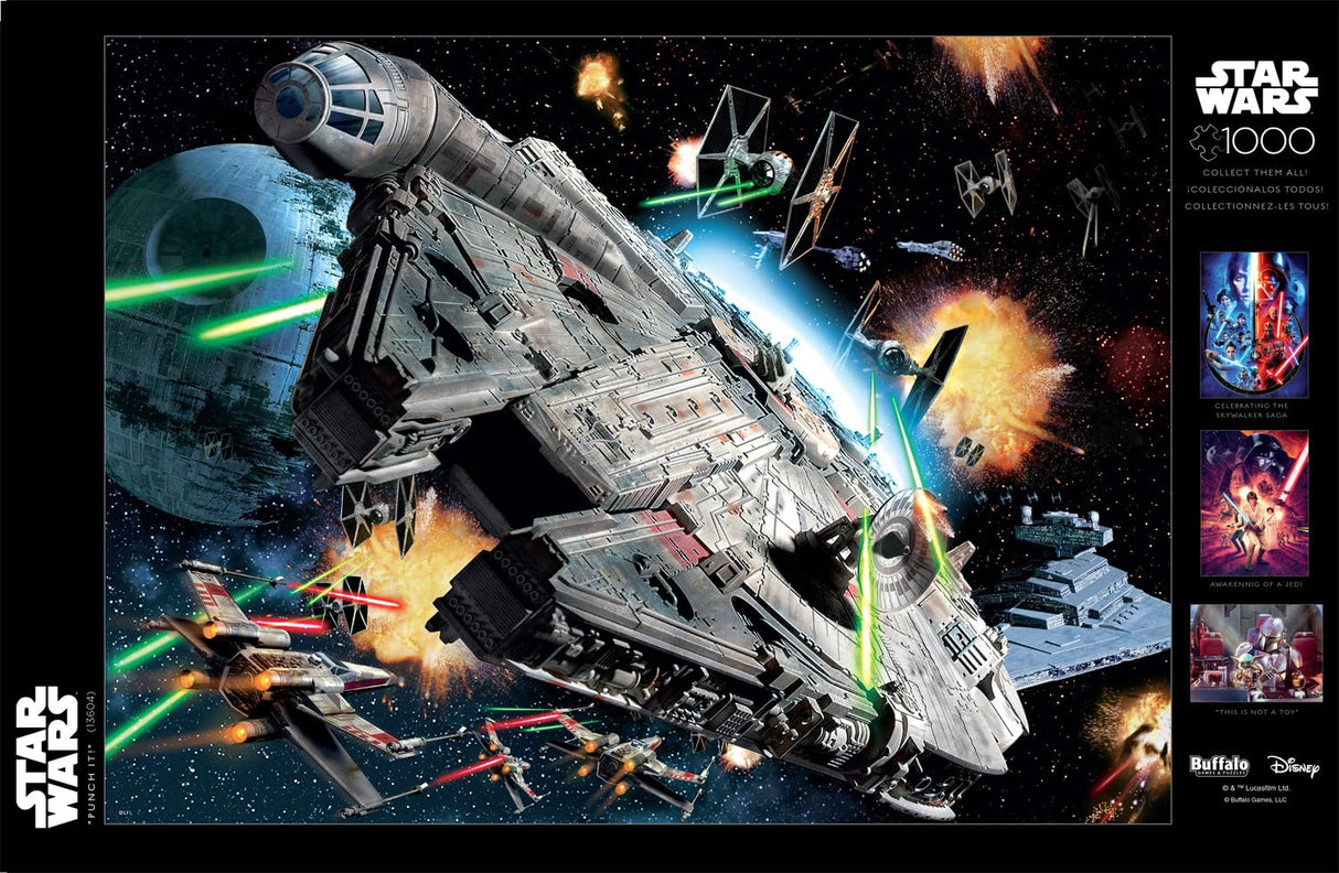 Buffalo Games - Star Wars - Punch It! - 1000 Piece Jigsaw Puzzle for Adults -Challenging Puzzle Perfect for Game Nights - Finished Size is 26.75 x 19.75 Buffalo Games