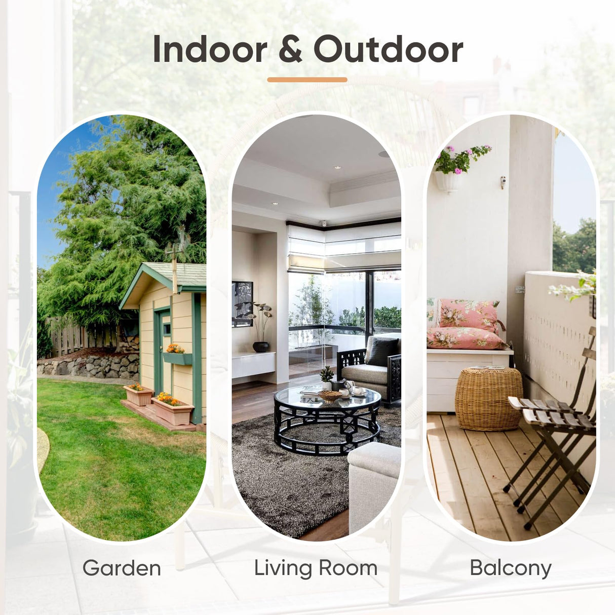 Patio Chairs Outdoor Egg Chair - Rattan Patio Lounge Rocker Chairs 4 Piece Wicker Rocking Glider Chair Set with 2 Glider Egg Chairs and 2 Ottoman for Outside Porch Deck Backyard Garden(Grey/Gery) Pugire