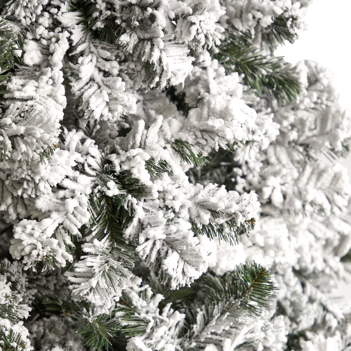 Nearly Natural 10ft. Flocked West Virginia Fir Artificial Christmas Tree with 800 Clear LED Lights and 1680 Tips Nearly Natural