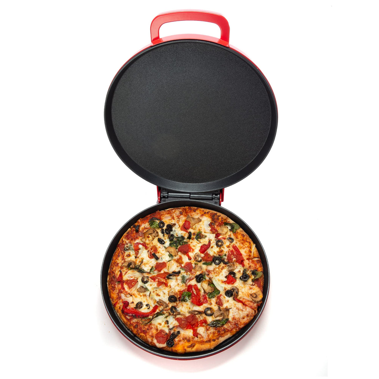 Zenith Versa Grill Non-Stick Pizza Maker Machine For Home, Calzone Maker, Pizza Oven Converts to Electric indoor Grill, Red Zenith