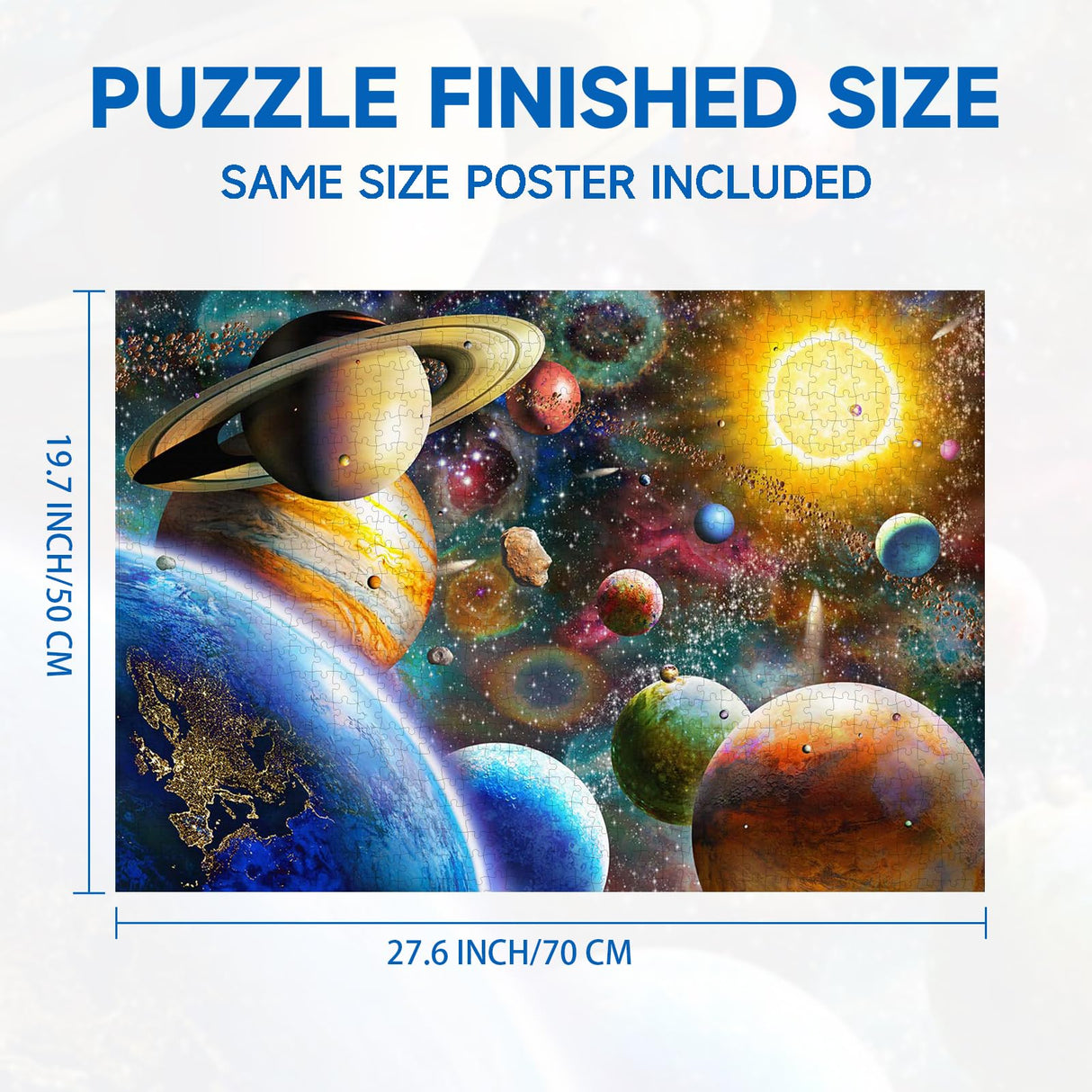 Jigsaw Puzzles 1000 Pieces for Adults, Families (Space Traveler, Solar System) Pieces Fit Together Perfectly Nattork