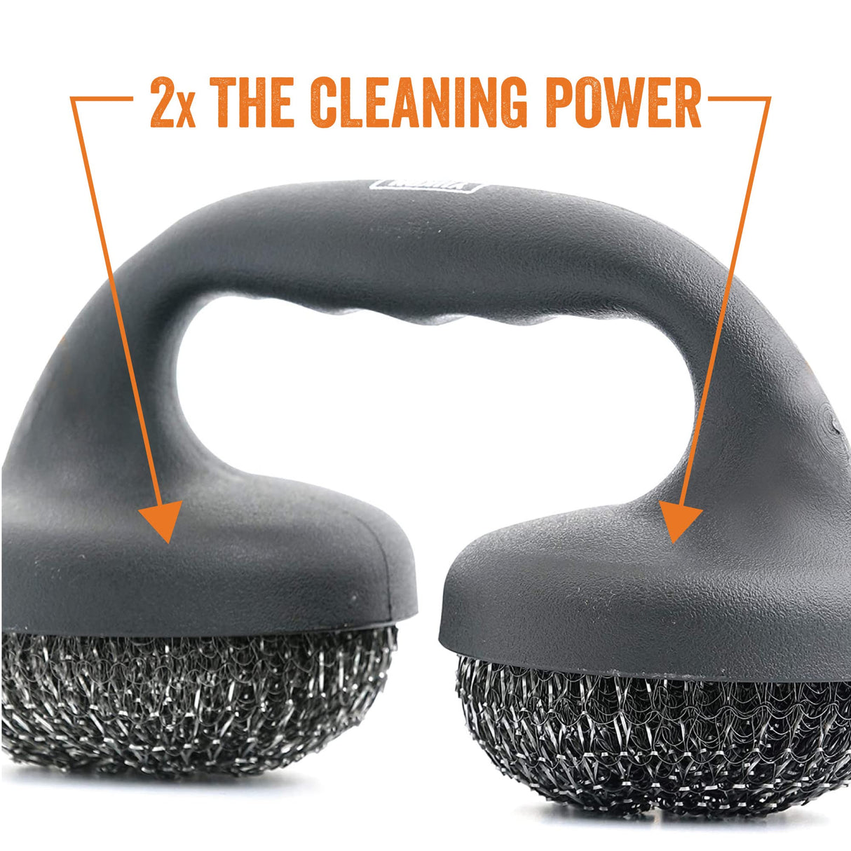 Yukon Glory™ Premium BBQ Grill Brush Easy Grip Double Pad Stainless Steel Cleaner for Gas and Charcoal Grill- Safe for Ceramic, Steel, Cast Iron Grill Grate- Grilling Gifts Yukon Glory