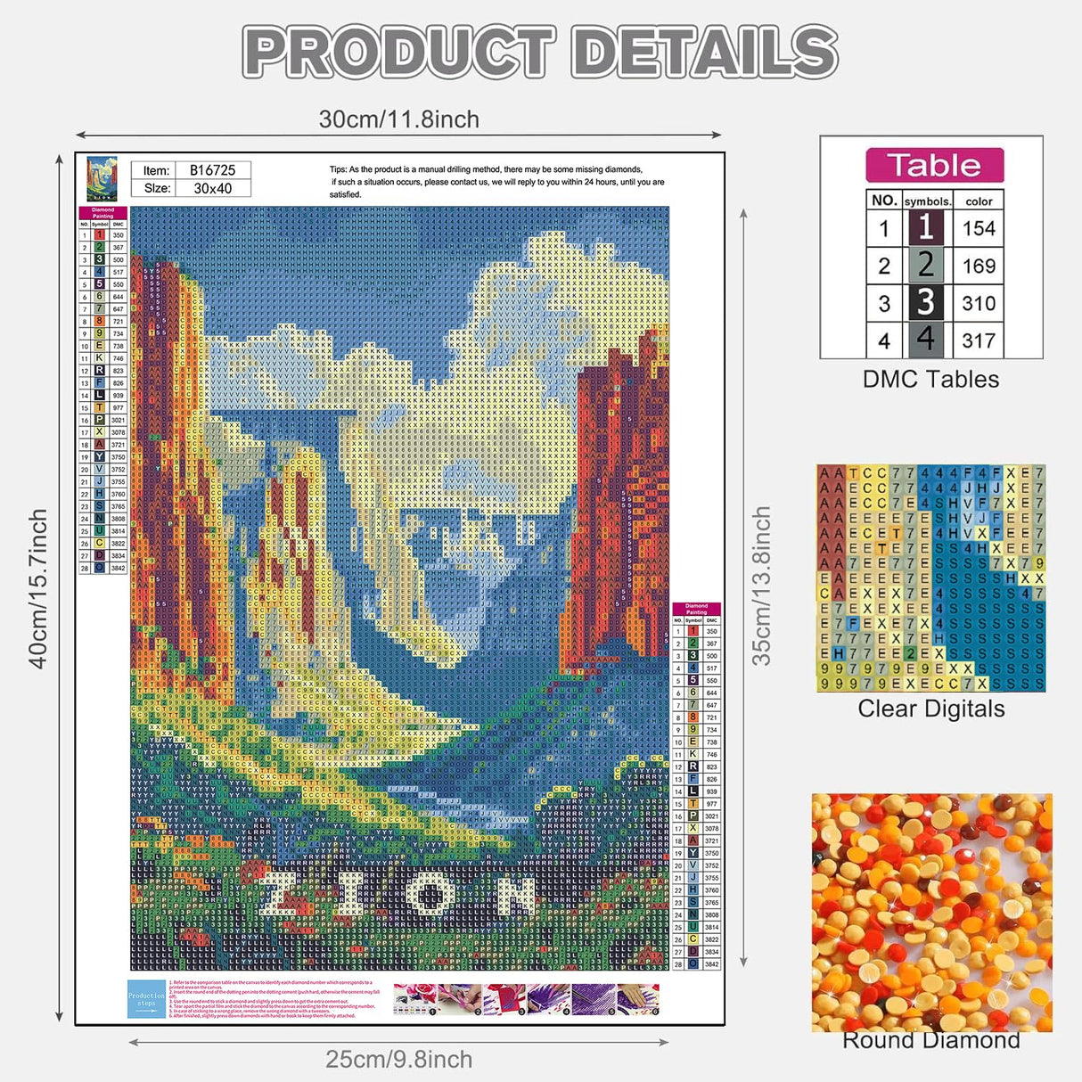 NEGEKFKX 4 Pack National Parks Diamond Art Kits for Adults Beginners,Zion Yellowstone Diamond Painting Kits for Adults,5D Full Drill DIY Diamond Dot Gem Art Kit Wall Home Decor Arts Craft 16x12 inch NEGEKFKX