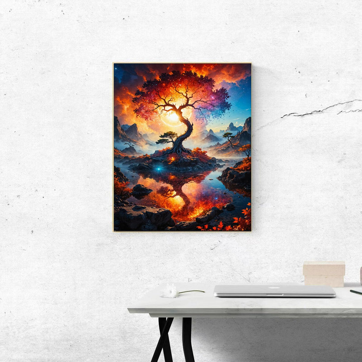 ldazao Paint by Numbers Kit for Adults Tree Paint-by-Number Kits Acrylic On Canvas DIY Trees Adult Oil Painting for Gift Adults' Paint-by-Number Kits Home Wall Decor 16x20 Inch ldazao