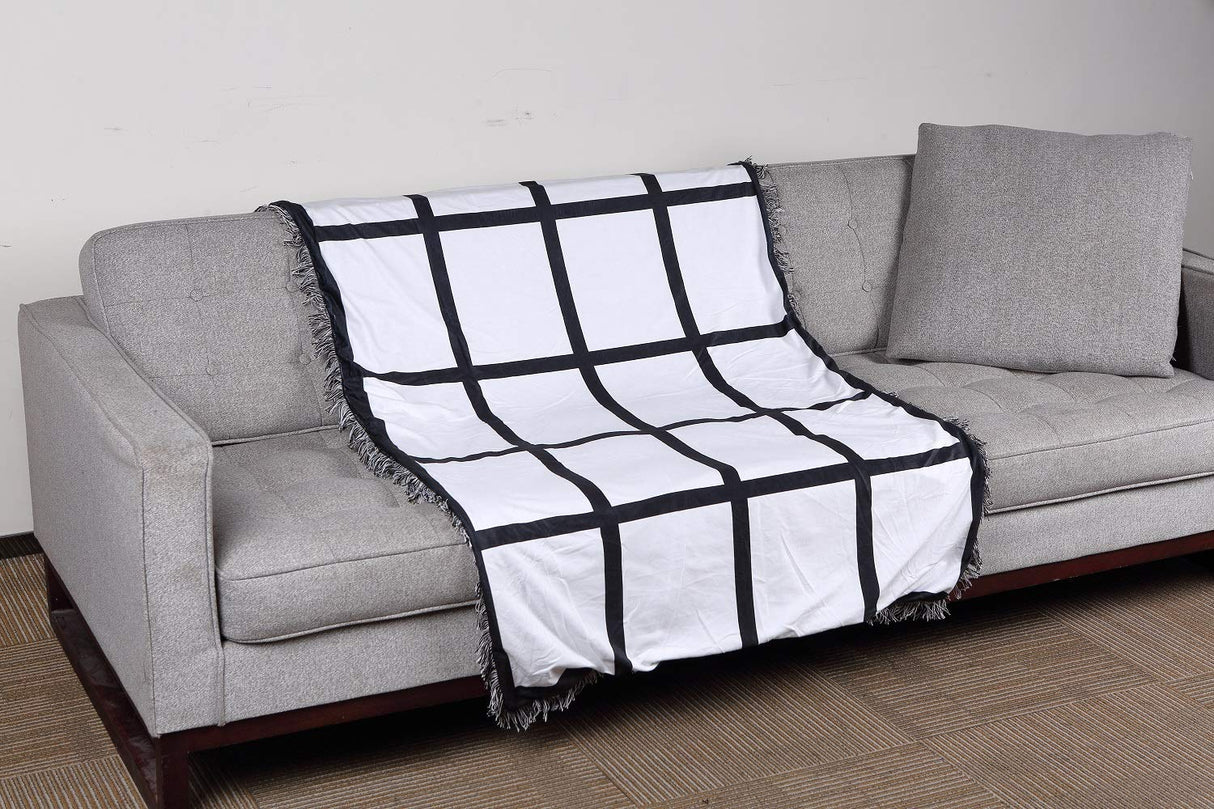 Zeloyaut 2 Pack 40"X60" Sublimation Blank Throw Blankets for Heat Press, Baby Printed Blanket, 100% Polyester, Custom Personalised Sublimation Photo with 20 Panel Zeloyaut