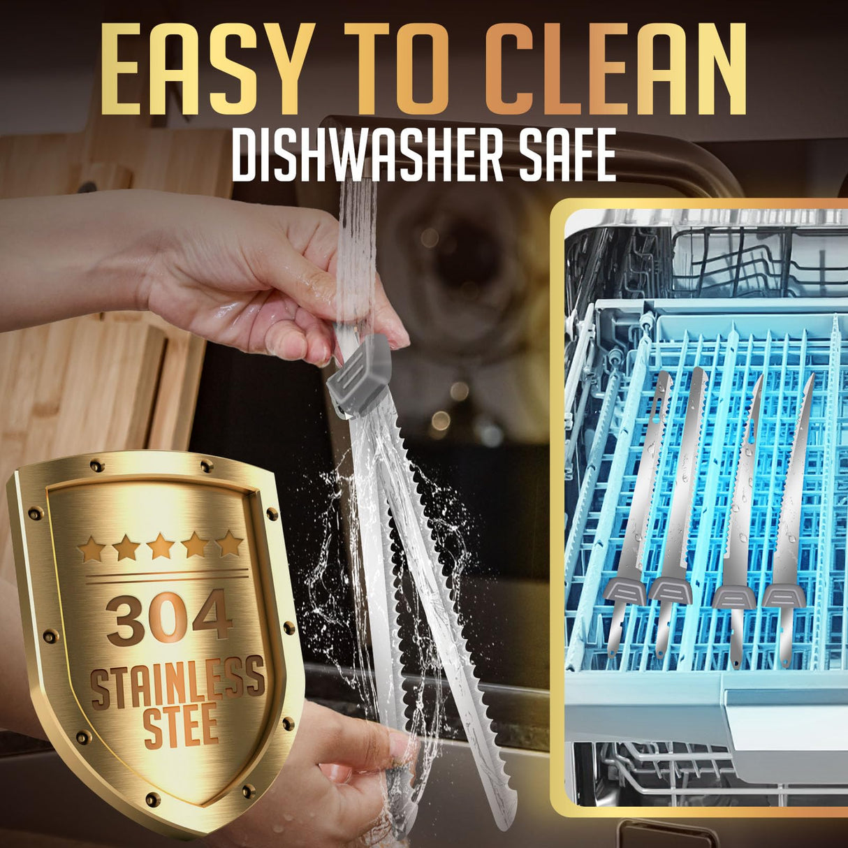 Cordless Rechargeable Electric Knife Easy Slice and Assemble with Storage Case, Wireless Serrated Edge Blades Slicer Set with Ergonomic Handle and Safety Lock for Turkey, Meat, Sourdough, Ribs, Fillet and Foam Royalsellpro