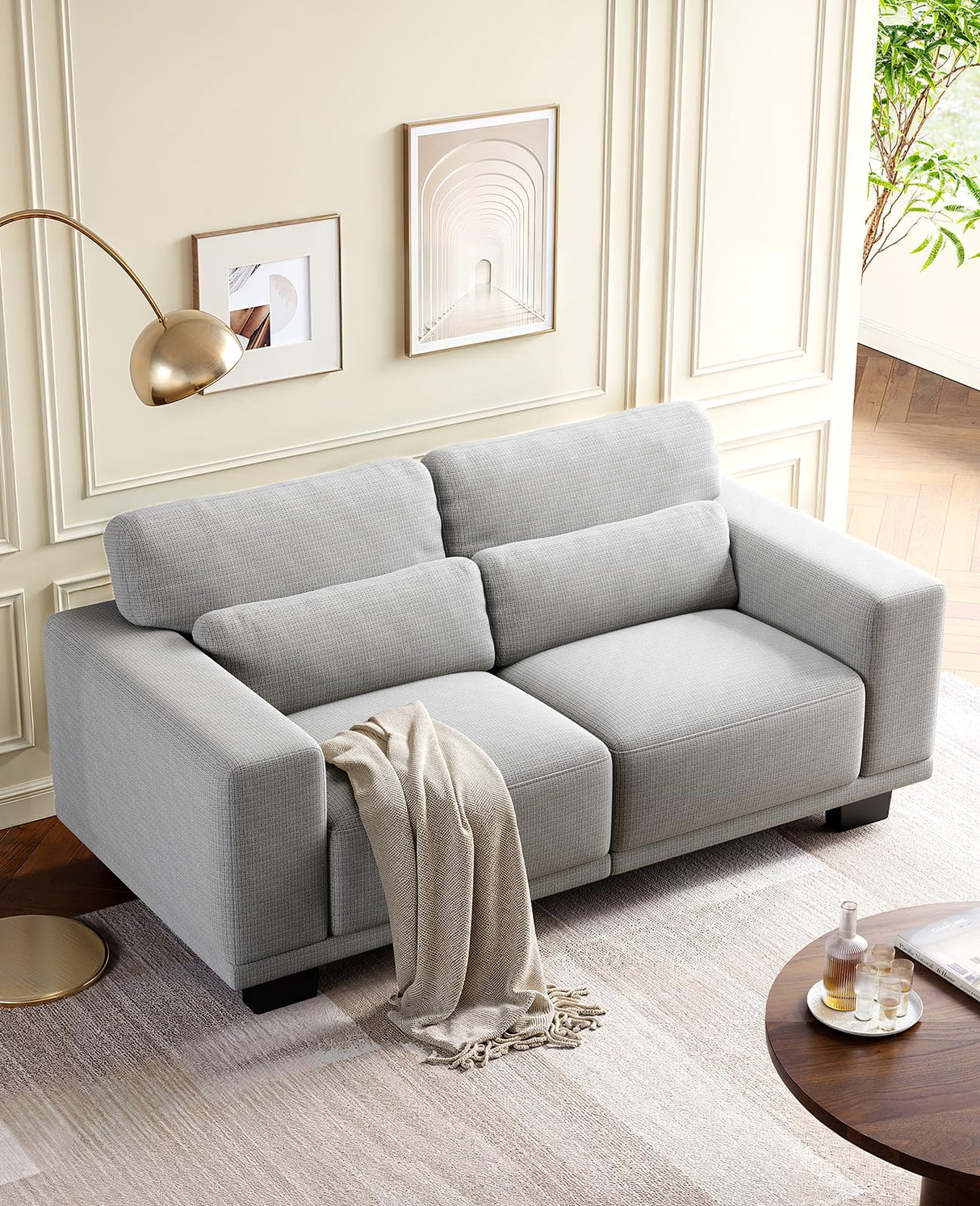 Amada 65" Loveseat Sofa, 2 Seater Couch with Deep Seats and Wide Armrests for Living Room, Comfy Couch with Removable Washable Covers, Easy Assembly AMADA HOMEFURNISHING