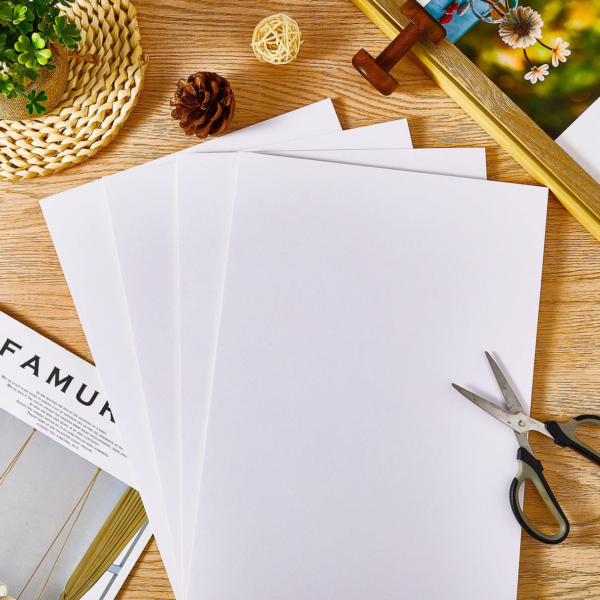 Taiyin 5 Pieces Mounting Board No Acid Sticky Board for Cross Stitch Self Adhesive Cross Stitch Supplies for Framing Picture Embroidery Needlework Craft (15 x 9.8 Inch) Taiyin