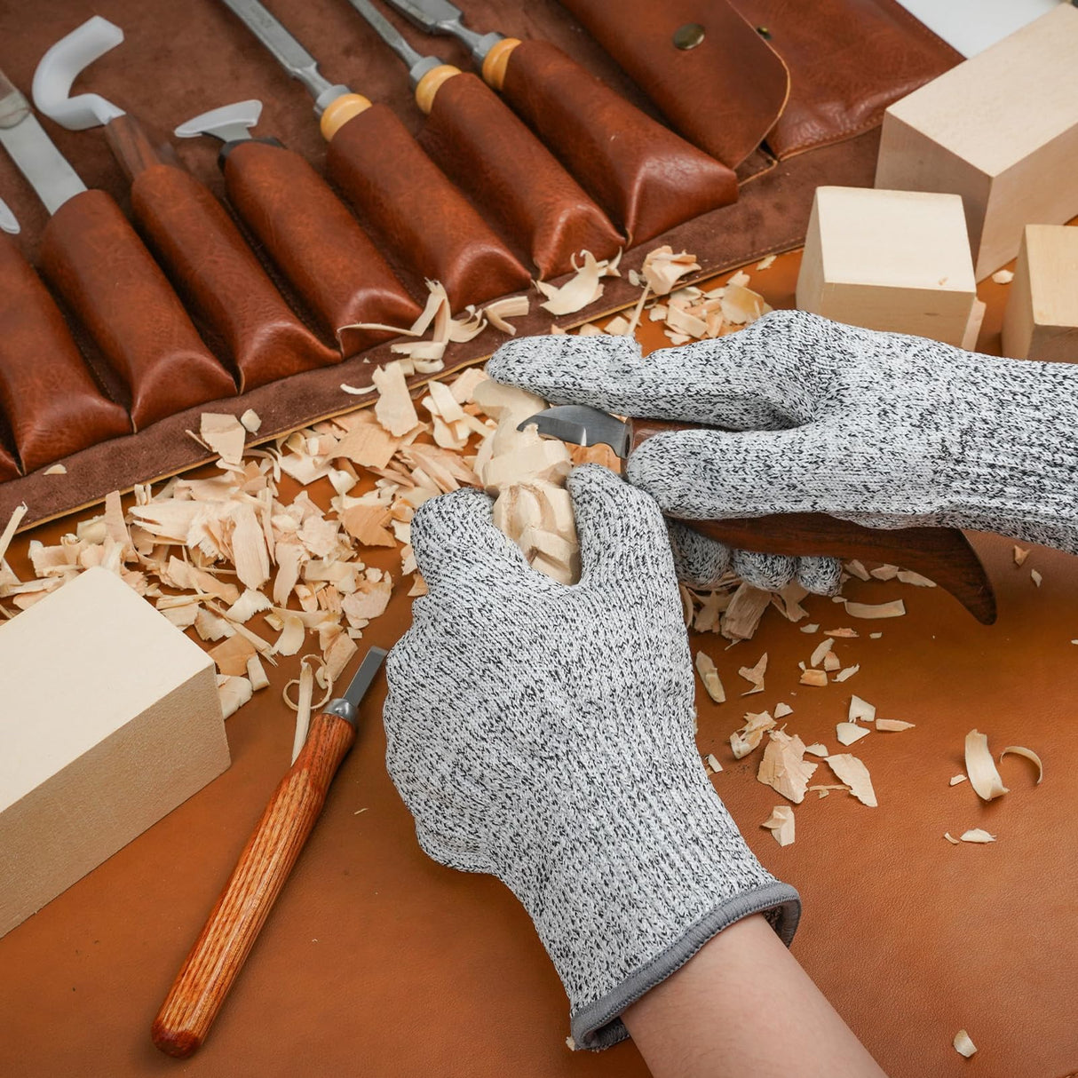 Basswood Carving Blocks, Large Whittling Wood Blocks Wood Carving Kit with 2 Different Sizes, Bass Wood for Wood Carving Easy to Use, for Kids and Adults (8 Pcs) K KERNOWO