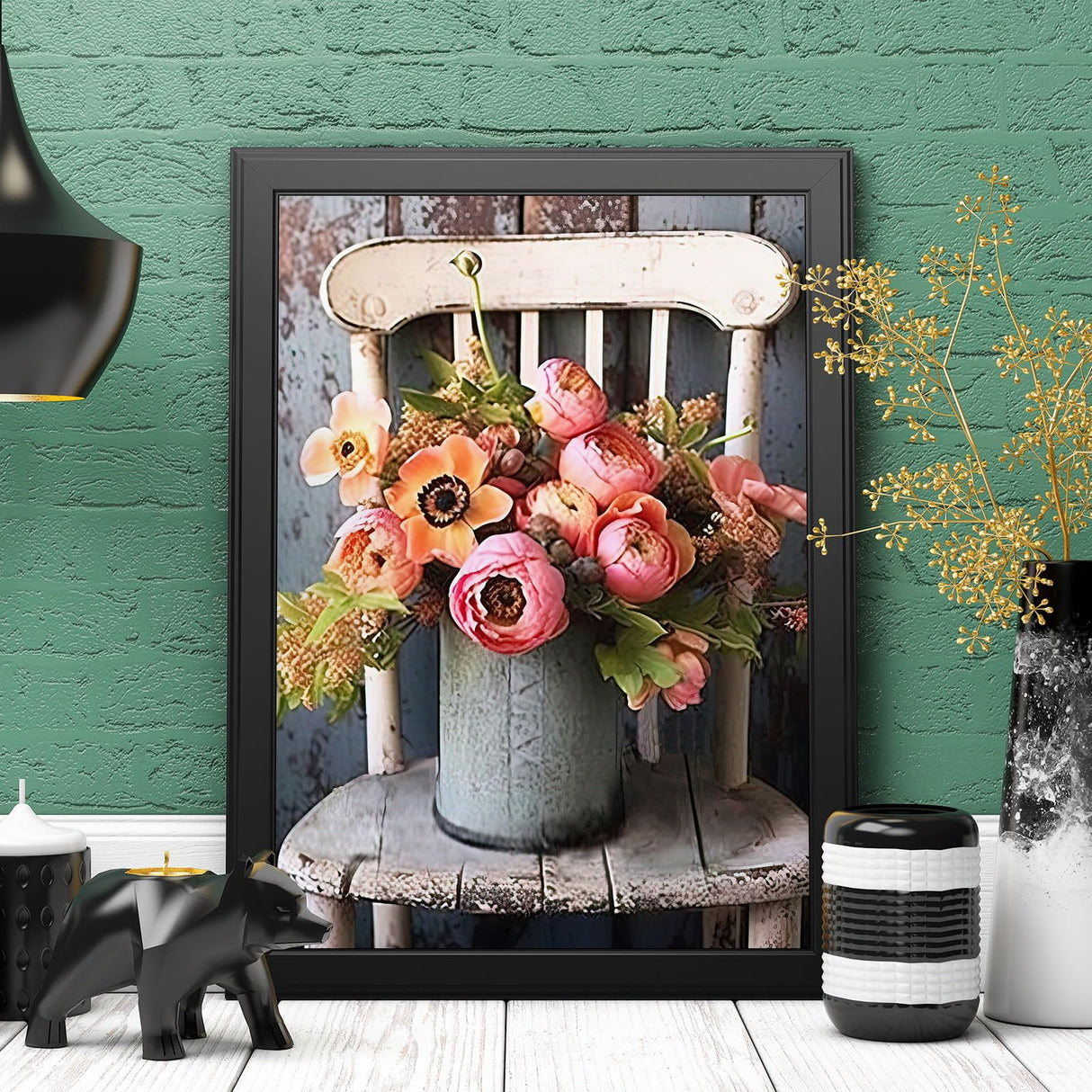 YOYA 2 Pack Diamond Painting Kits for Adults, Diamond Art Kits with Accessories & Tools, DIY Flowers 5D Diamond Painting Full Drill Gem Art Painting Kit for Home Wall Decor 12 x 16 Inch YOYA