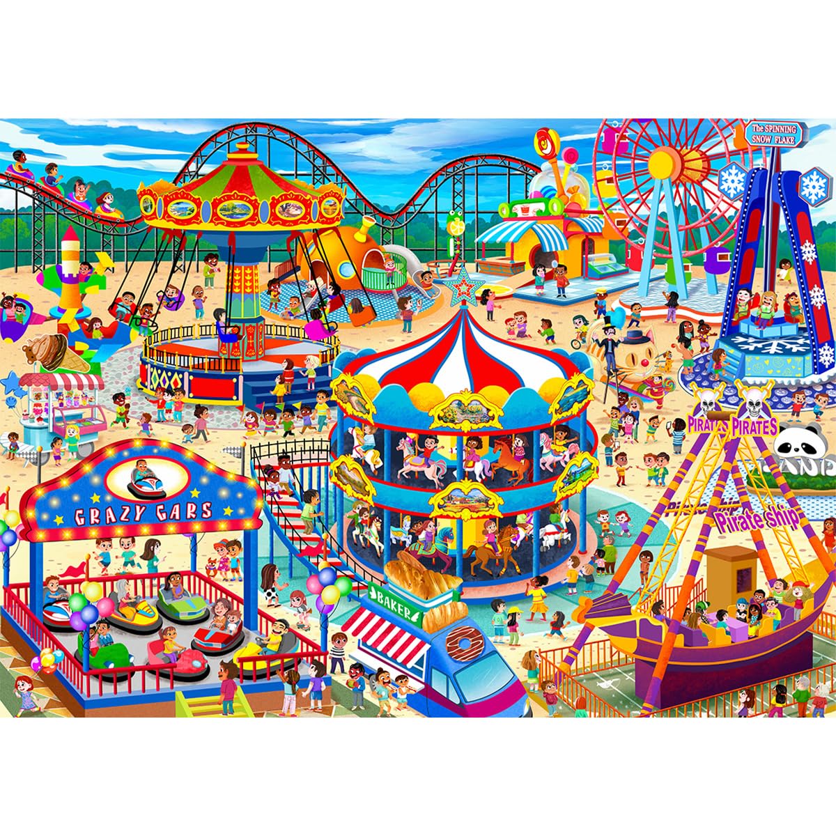 Jigsaw Puzzles for Adults 1000 Piece Puzzle for Adults 1000 Pieces Puzzle 1000 Pieces-Amusement Park HUADADA