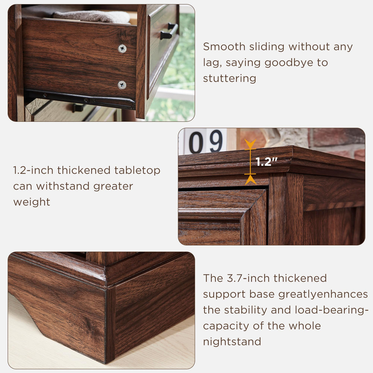 ACCOHOHO Farmhouse 8 Drawers Dresser Chests for Bedroom,52" Wide Wood Rustic Chest of Drawers with Metal Handle,Natural Texture,Drawer Organizer for Bedroom,Living Room,Hallway and Entryway,Brown ACCOHOHO
