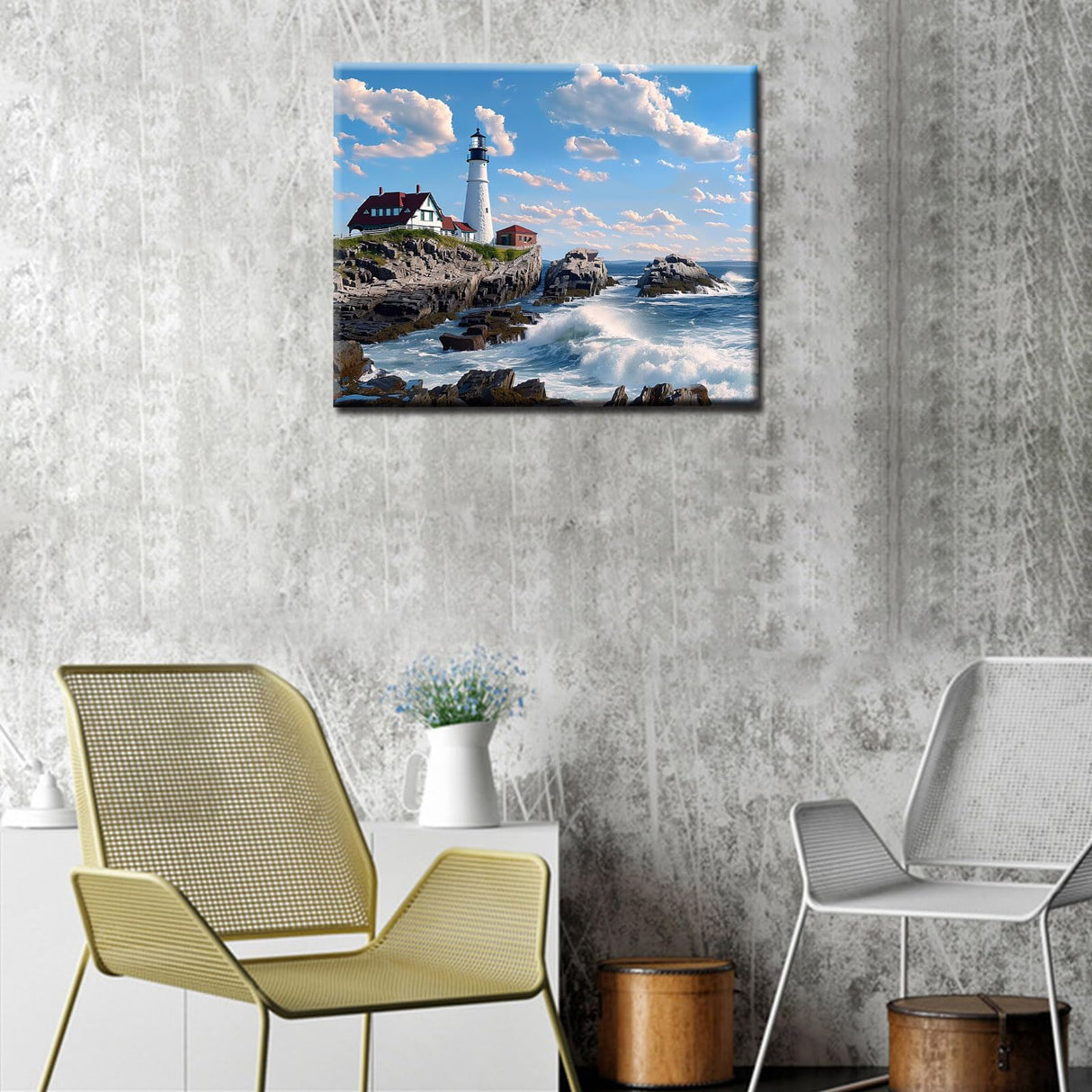 Portland Head Lighthouse Diamond Painting for Adults s Maine USA Lighthouse 5D Full Drill Crystal Paintwork 16x12 inch,Tropical Seascape HD Canvas Diamond Art Bedroom Home Decor(DIY Frame) Tucocoo