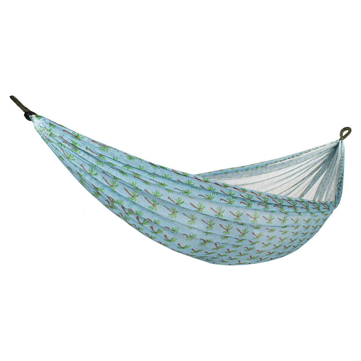 Bliss Hammocks BH-406WCA Mesh Edition Hammock, Light Blue Palm Tree Bliss Hammocks
