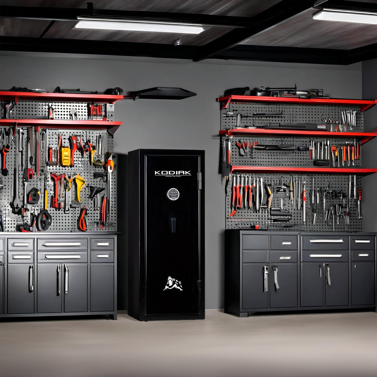 Kodiak Gun Safe for Rifles & Pistols, KBX5522 by Rhino Metals with New SafeX Security System, 35 Long Guns & 2 Pistol Pockets, 30 Minutes Fire Protection, Door Organizer for Handguns & Ammo, 258lbs Kodiak