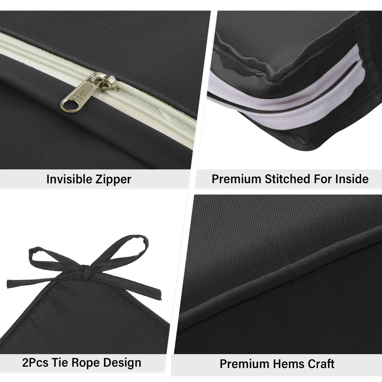 Snubbull 3 Pack Outdoor Patio Seat Cushions Replacement Covers Fit for 4 Pieces 4-Seater Wicker Rattan Patio Conversation Set Loveseat Chair Couch Furniture,36x18x2,18x18x2,Burgundy-Cover Only Snubbull