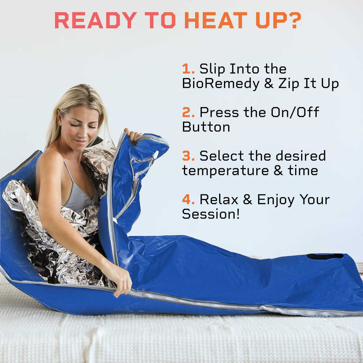 LifePro BioRemedy Infrared Sauna Blanket - Portable Far Infrared Home Sauna for Detox, Tension and Relaxation - Adjustable Temperature (113-176°F) - Includes Carry Bag & Detox Wraps LifePro