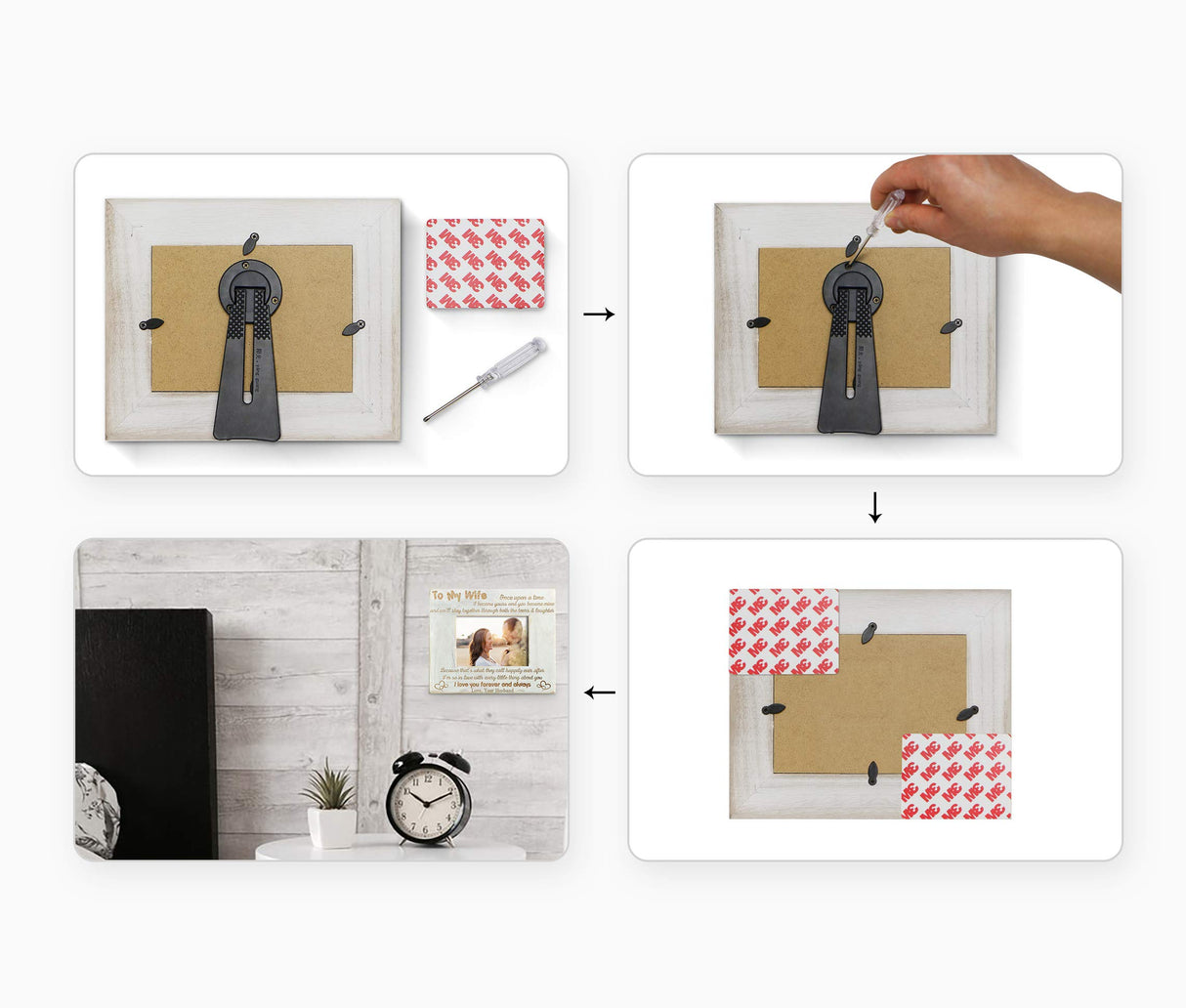 K KENON Engraved Wooden Frame for Daughter, Personalized Natural Wood Photo Frame Christmas Graduation Gift for Daughter, Birthday Gift For Daughter From Dad K KENON