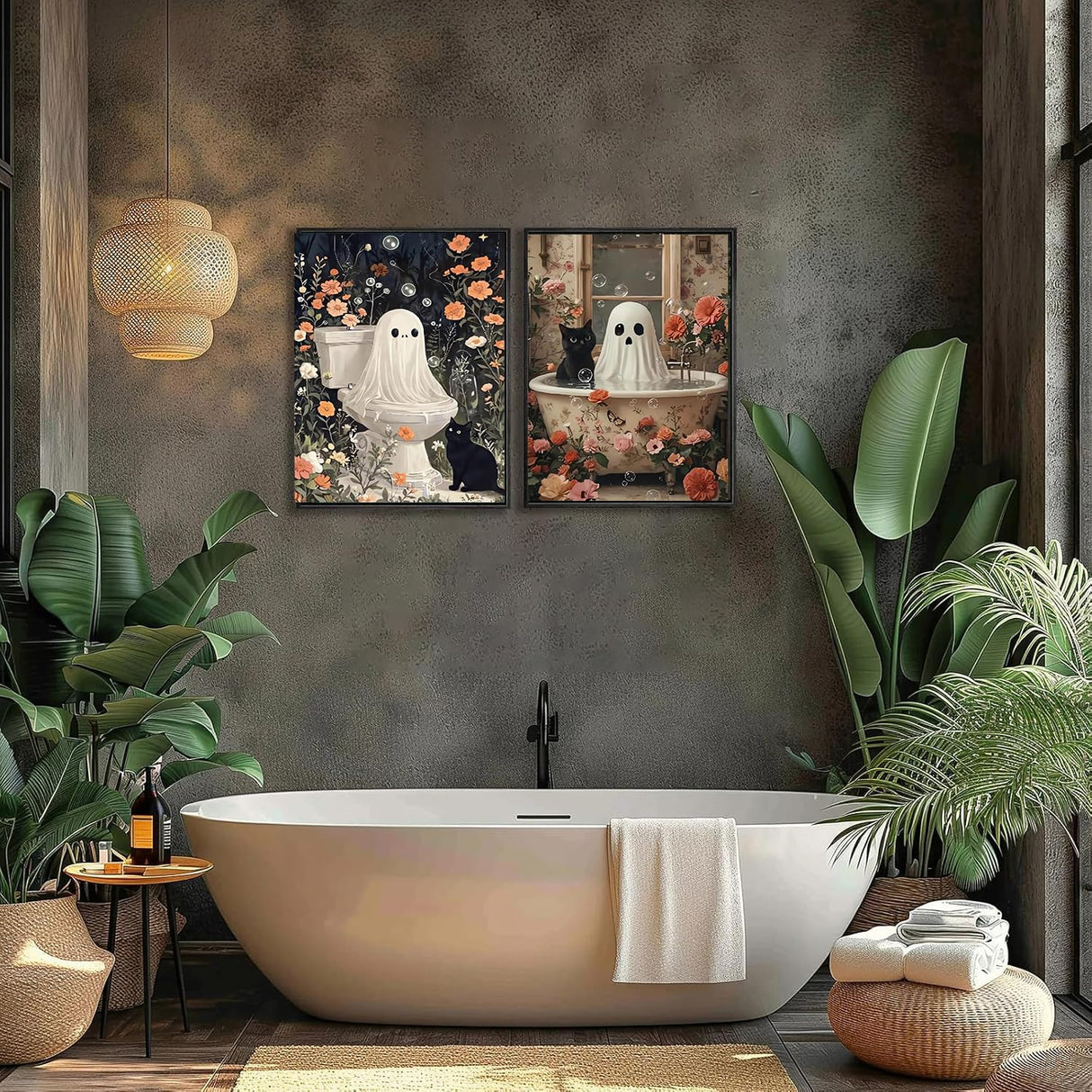 DAZZLEDOTS 3 Pack Halloween Diamond Art Kits for Adults, Halloween Diamond Painting kit for Adults Ghost Full Drill Round Gem Art 5D Diamond Dots for Home Wall Decor Gifts 12x16inch DAZZLEDOTS