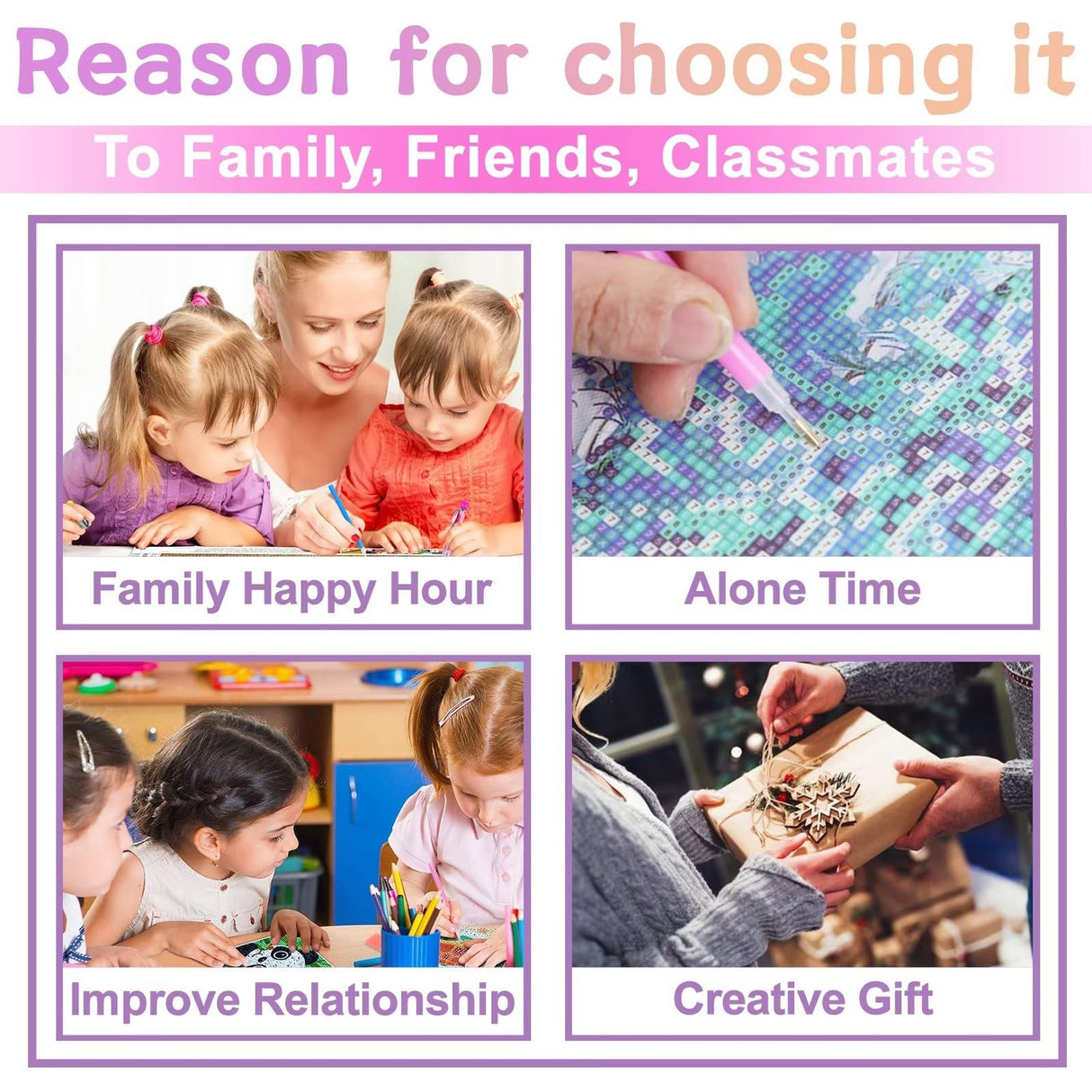 CoHraeu Diamond Painting Kits Cute Dinosaur Baby, Beautiful Diamond Painting Picture Round Drill and Full Drill Diamond Art Kits for Adult Home Wall Decoration 8x12 inch CoHraeu