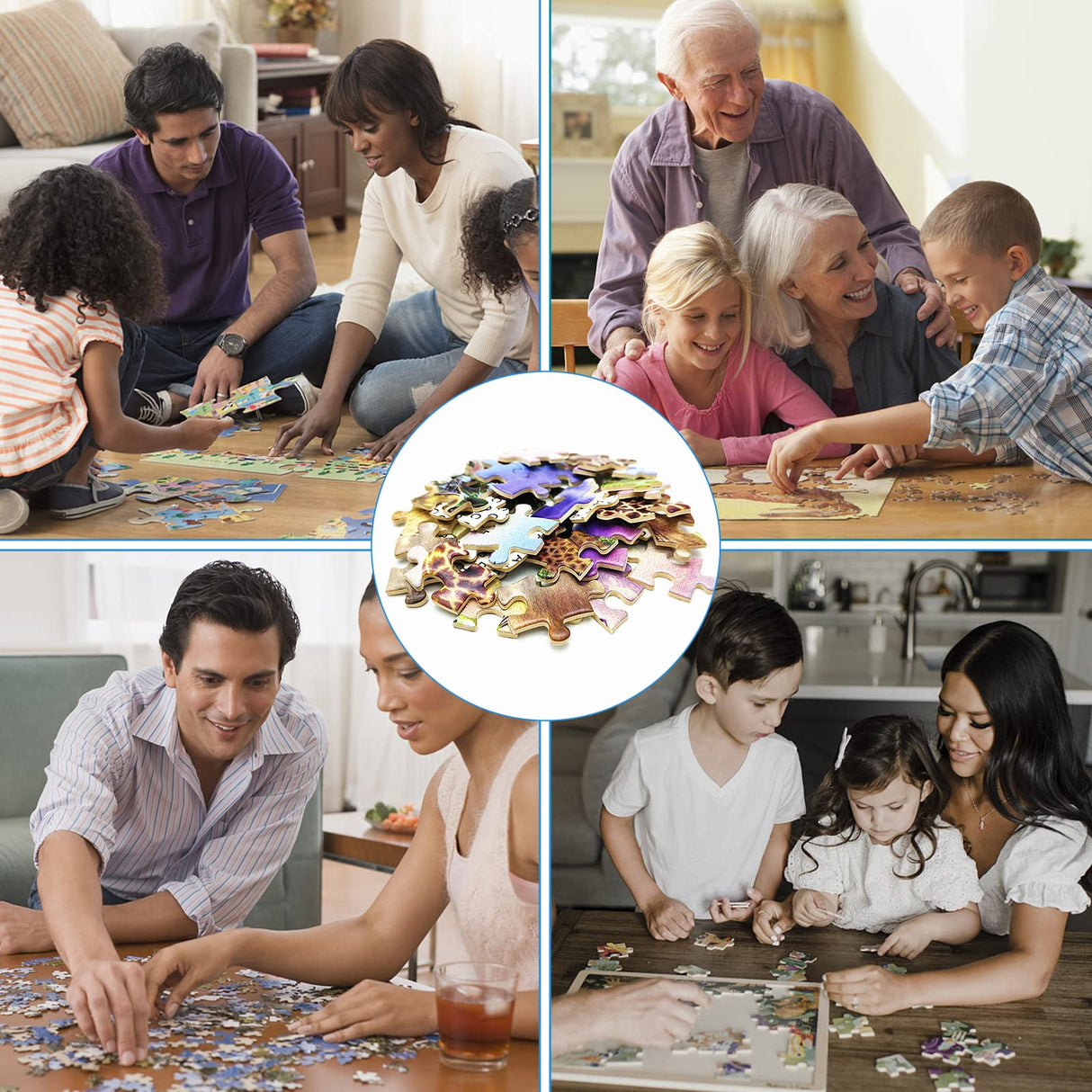 1000 Pieces African Animal Puzzles Jungle Scene African Beasts Elephant Jigsaw Puzzle for Adults Animal World Jigsaw Puzzles Home Decoration School Supplies Jigsaw Puzzles 1000 Pieces for Adults CHengQiSM