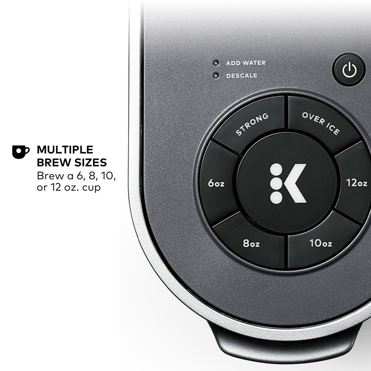 Keurig K-Supreme Single Serve K-Cup Pod Coffee Maker, MultiStream Technology, 4 Brew Sizes, 66oz Dual-Position Removable Reservoir, Gray Keurig