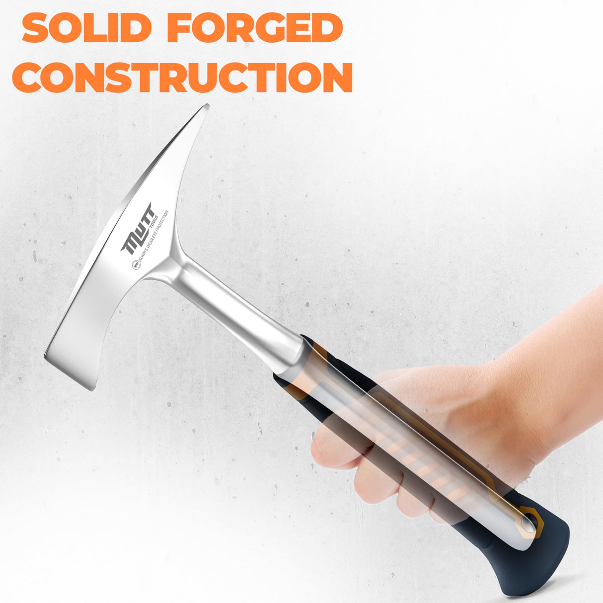 Mutt Tools Welding Chipping Hammer – 14oz Head Weight Slag Hammer with Ergonomic Grip AMERICAN MUTT TOOLS