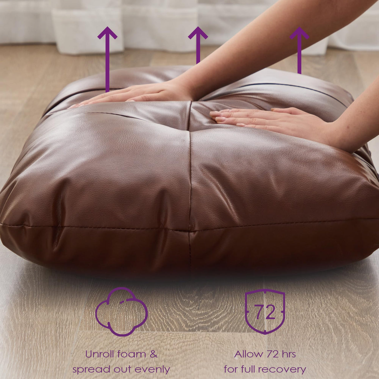 TYBOATLE Accent Chairs Set of 2, Comfy Modern Living Room Brown Leather Reading Accent Chairs Tufted Mid Century Arm Chair Small Salon Chair for Office Bedroom (2, Brown) TYBOATLE