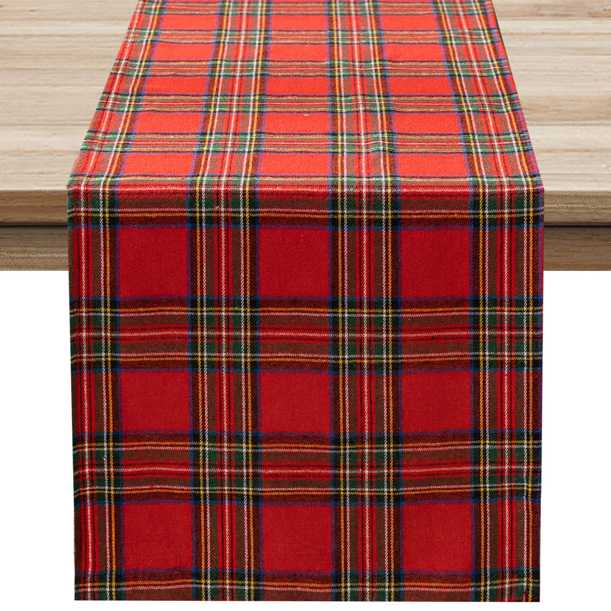 Softalker Christmas Checkered Tartan Table Runner - Red Buffalo Plaid Xmas Stain Resistant Washable Table Decoration for Dining/Parties/Holiday Decor, 13 x 70 Inch Softalker
