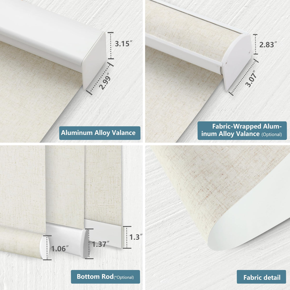 Bringnox Motorized Blinds with Remote,100% Blackout Smart Roller Blinds Compatible with Apple Homekit Google Home and Alexa Via HUB,and Customized(Linen Stone-01) Bringnox