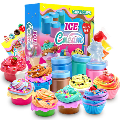 ZDTHNSIAT Unicorn Slime Kit, Ice Cream Slime Toy, Party Favors for Girls, Stress Relief Toys, Ideal Gift for Girl Boys 6 7 8 9 10 11 12