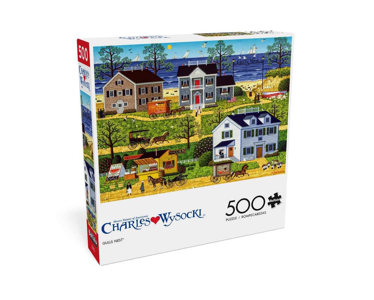 Buffalo Games - Charles Wysocki - Gull's Nest - 500 Piece Jigsaw Puzzle for Adults -Challenging Puzzle Perfect for Game Nights - Finished Size is 21.25 x 15.00 Buffalo Games