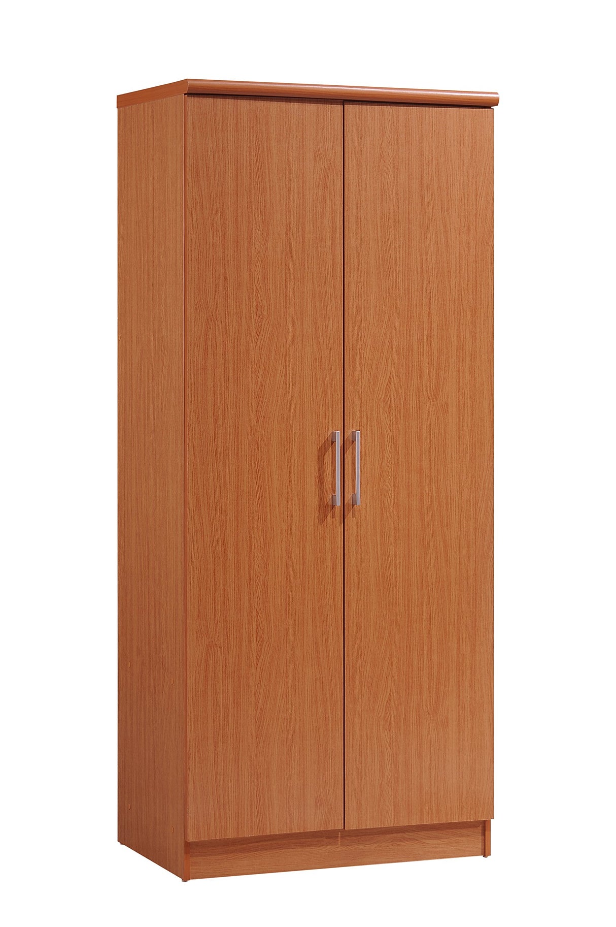 Hodedah 2 Door Wardrobe with Adjustable/Removable Shelves & Hanging Rod, Cherry Hodedah