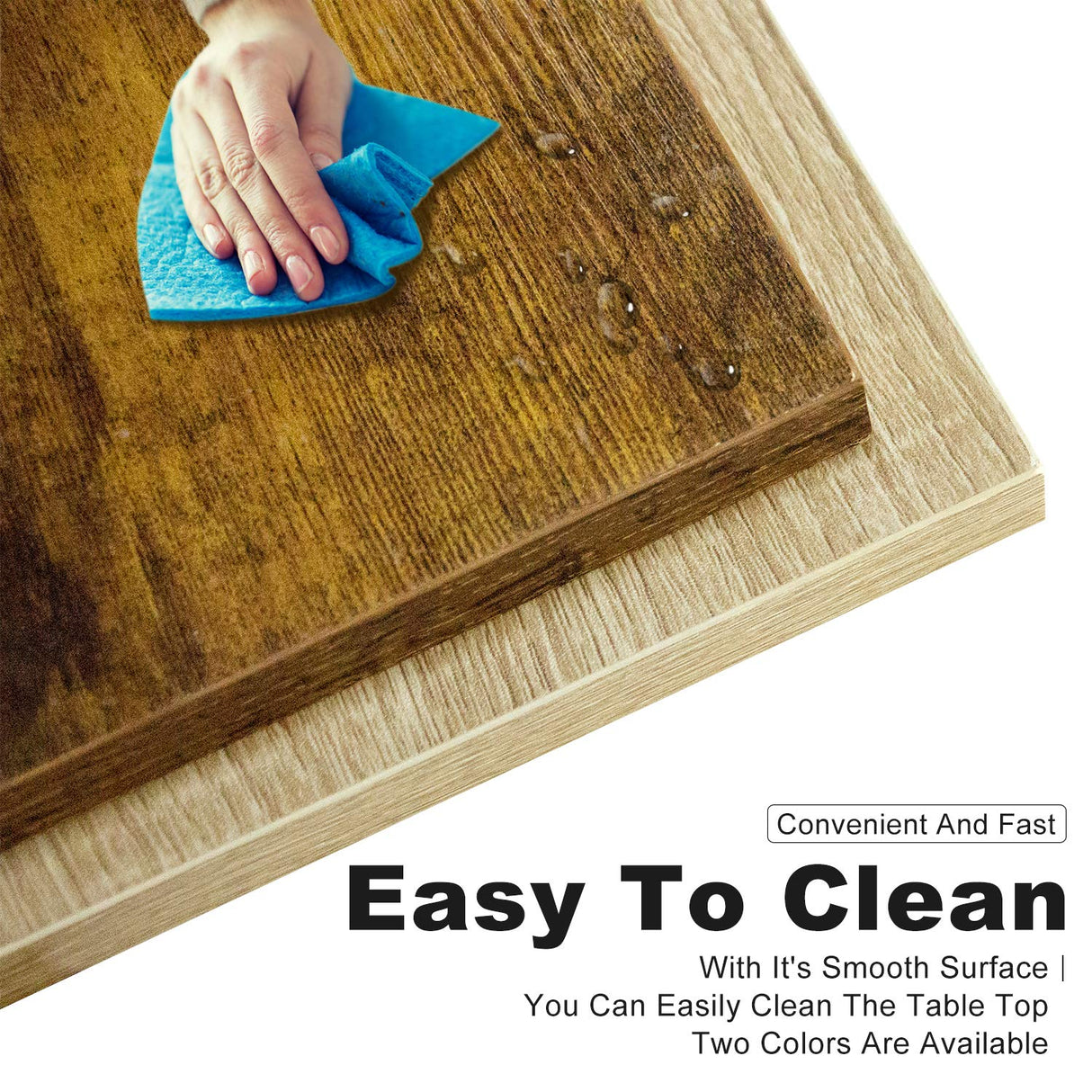 Computer Desk 47 Inch, Home Office Desk Writing Study Table Modern Simple Style PC Desk with Black Metal Frame,Vintage MGHH