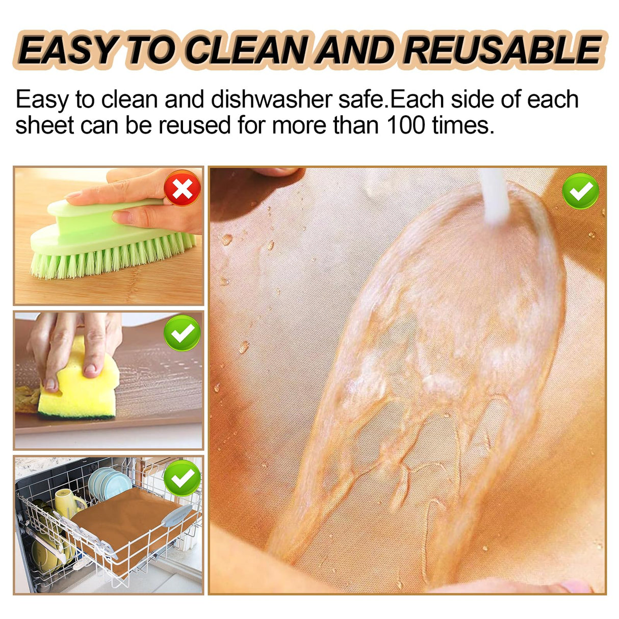 UBeesize Copper Grill Mats for Outdoor Grill, Set of 6 Heavy Duty Grill Mats, Non Stick BBQ Grill Mats & Baking Mats, Resuable and Easy to Clean, Works on Gas Charcoal and Electric BBQ-15.75 x 13 Inch UBeesize