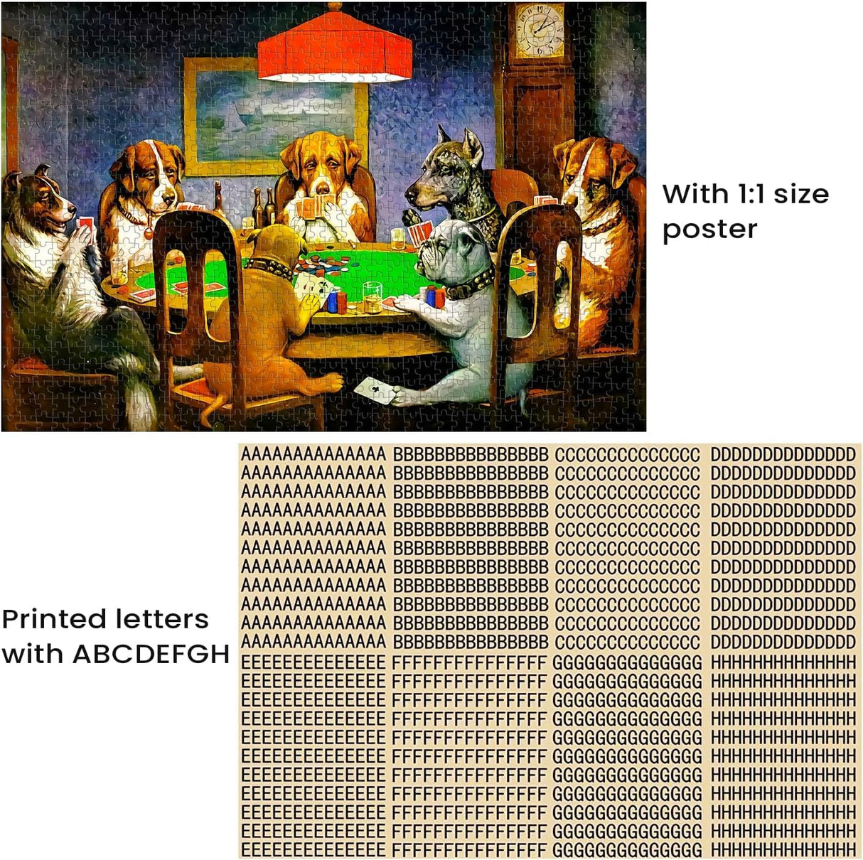 500 Pieces Jigsaw Puzzles for Adults Wooden Jigsaw Puzzle 500 Piece Adult Puzzle Children, Dogs Playing Poker Puzzles DIY Home Decor Wall Art Game Toy Gift for Family Dad Mom Wife Friends, 20.5x15In najiaxiaowu