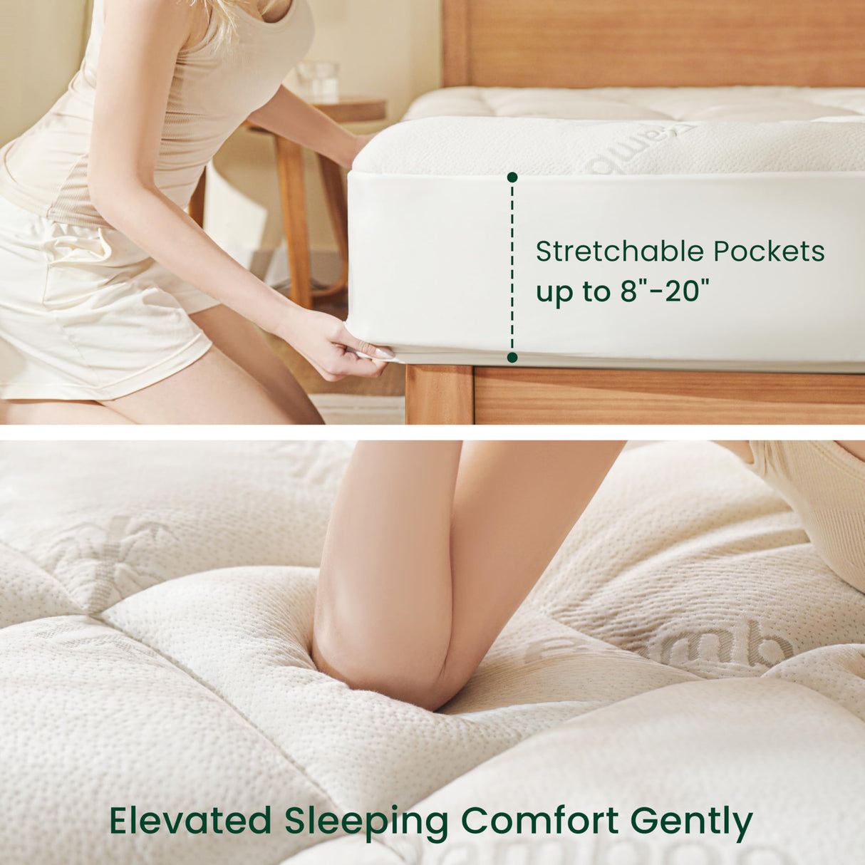 Love's cabin Full Size Mattress Topper, Rayon Derived from Bamboo, 900 GSM Mattress Topper Pad, Thick Pillow Top Mattress Pad with Stretches up 8"-20" Deep Pocket(54"x75") Love's cabin