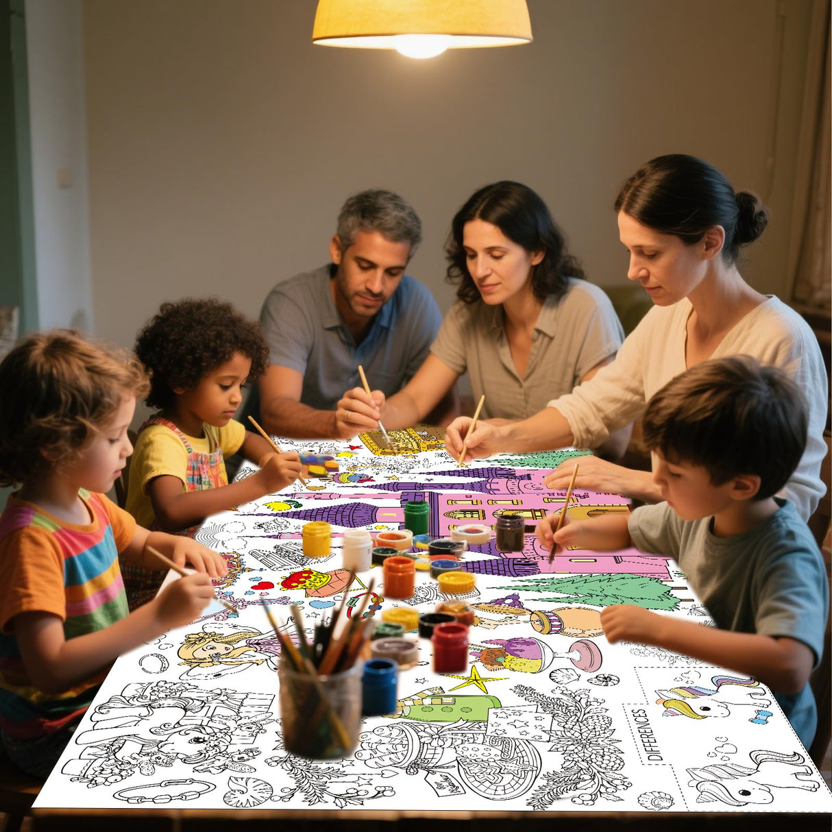 Zhzcncg Princess Party Giant Coloring Poster,30x72 Inch Drawing Paper oloring Table Cloth,DIY Princess Activity Tablecloth Magical Castle for Kids Birthday Themed Wall Home Classroom Party Suppiles Zhzcncg