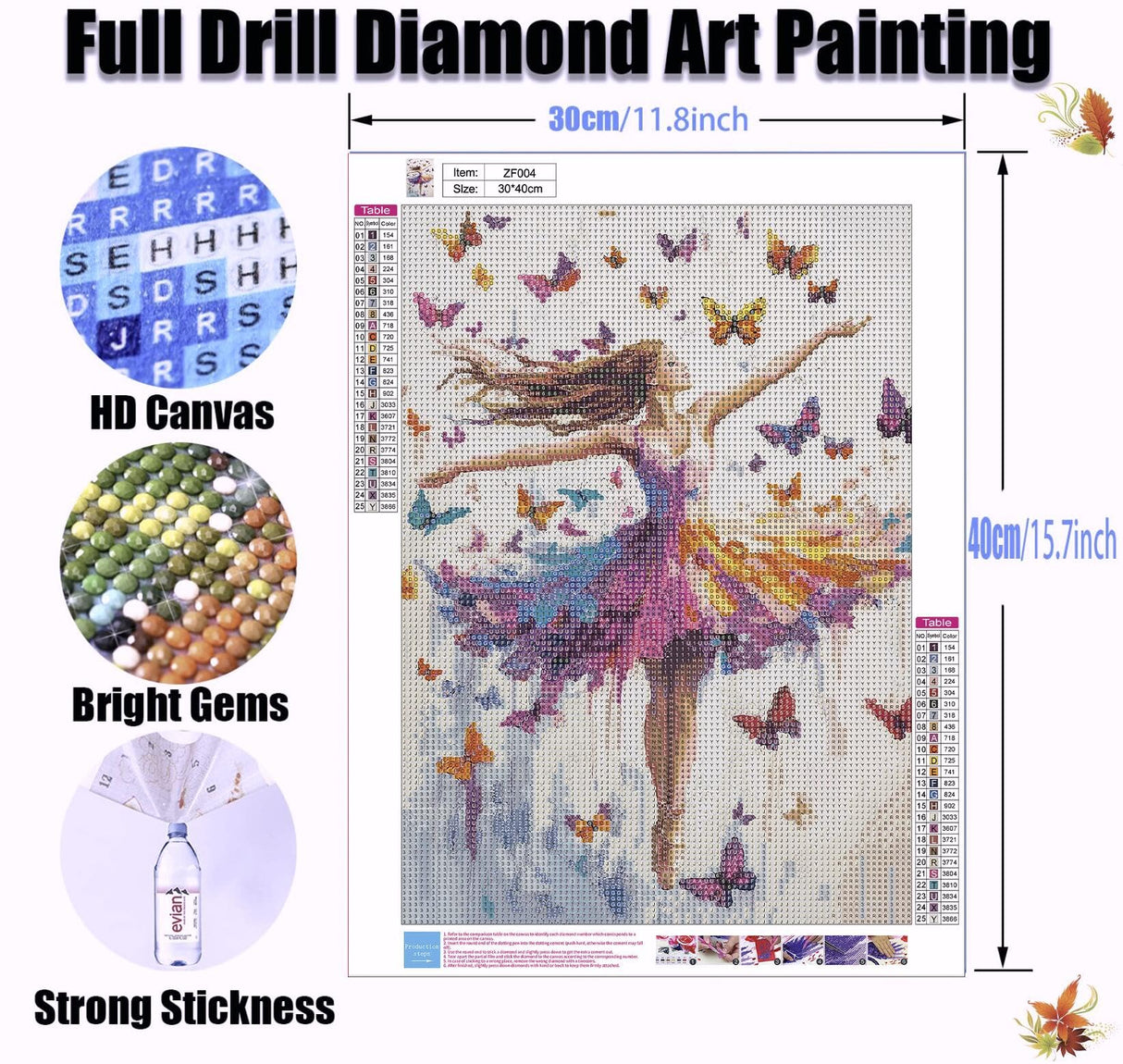Dancing Girl Diamond Art Painting Kits for Adults - Full Drill Diamond Dots Paintings for Beginners, Round 5D Paint with Diamonds Pictures Gem Art Painting Kits DIY Adult Crafts Kits 12x16inch Legrace