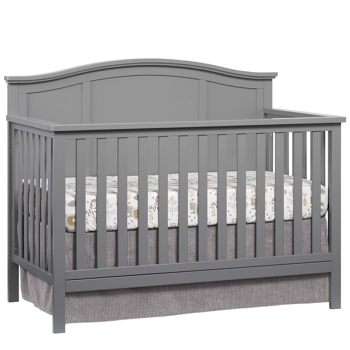 Oxford Baby Emerson 4-in-1 Convertible Baby Crib, Dove Gray, GreenGuard Gold Certified Oxford Baby