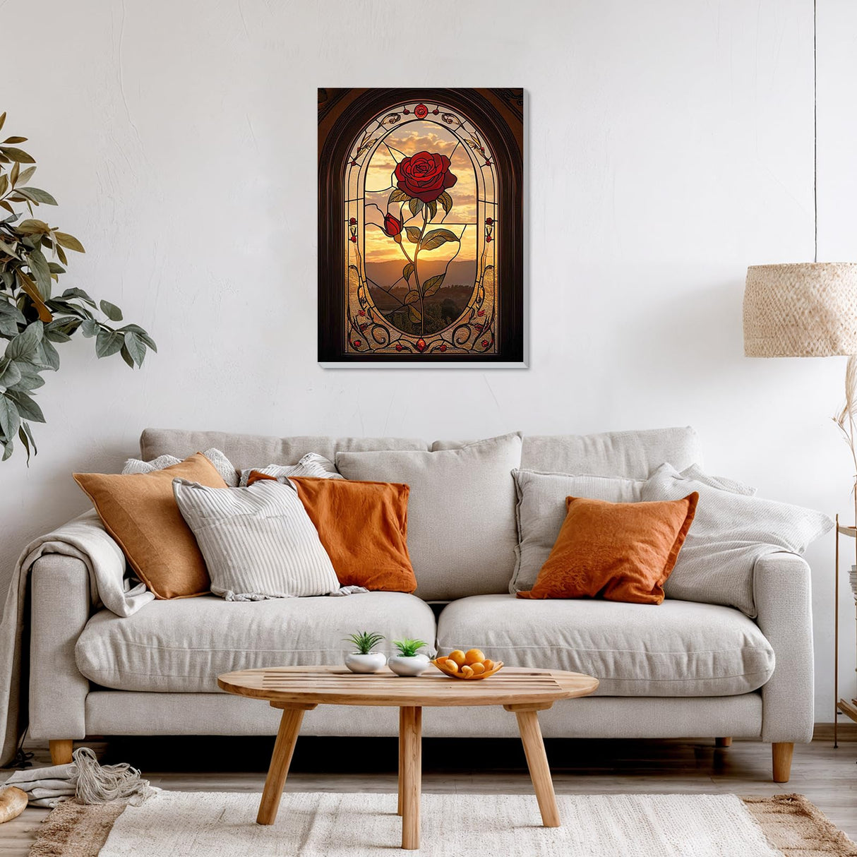 DOMROM Framed Paint by Numbers Kit for Adults Beginners with Wooden Easel, DIY Rose Paint by Number Kit on Canvas, DIY Oil Painting Kits for Home Wall Decor Gift 12x16inch DOMROM