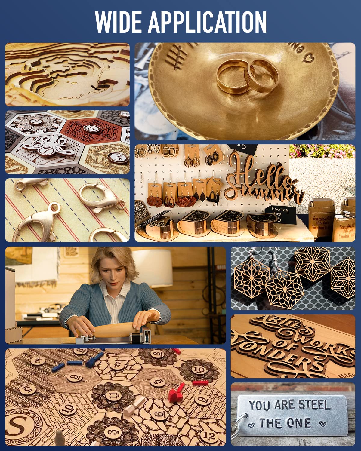 OMTech Pro 150W Hybrid Laser Machine, 34x54 Laser Cutter and Engraver Machine for Metal Acrylic Wood Cutting, Laser Engraver Machine with Autofocus and 4 Way Pass Through Doors, Windows Compatible OMTech