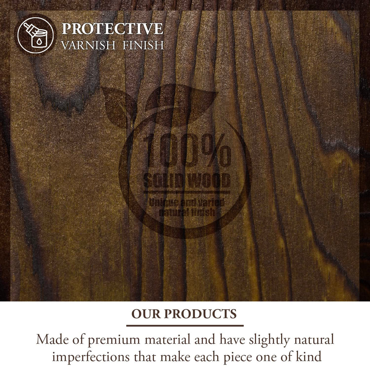 MyGift Rustic Burnt Dark Brown Solid Wood Reversible Stackable Display Box Riser Stands or Decorative Square Crate Style Nesting Storage Bins, 3-Piece Set MyGift