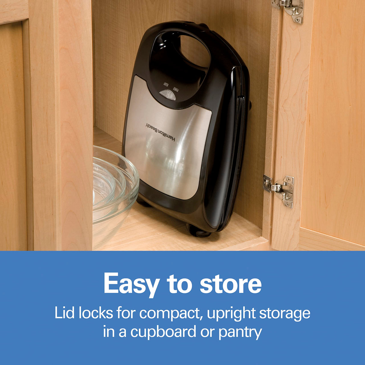 Hamilton Beach Non-Stick Belgian Waffle Maker with Indicator Lights, Makes 4 4" x 5" Mini Waffles, Hashbrowns or Keto Chaffles at Once, Compact Design for Easy Storage, Black & Stainless Steel (26020) Hamilton Beach