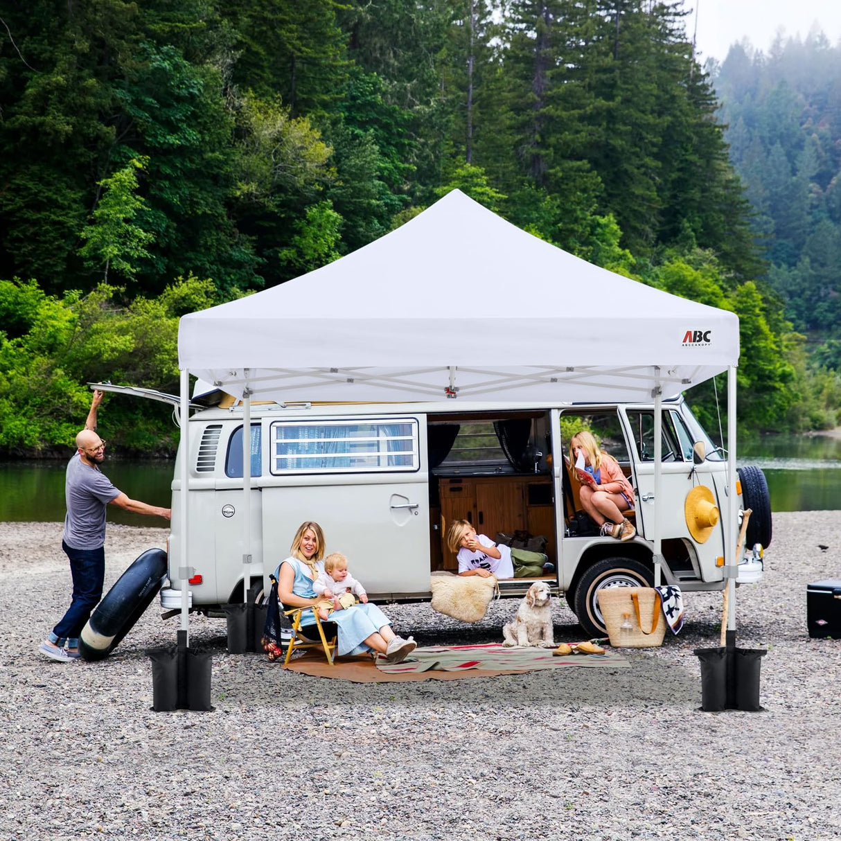 ABCCANOPY Canopy Weights 120 LBS Gazebo Tent Sand Bags,4pcs-Pack (Black) ABCCANOPY