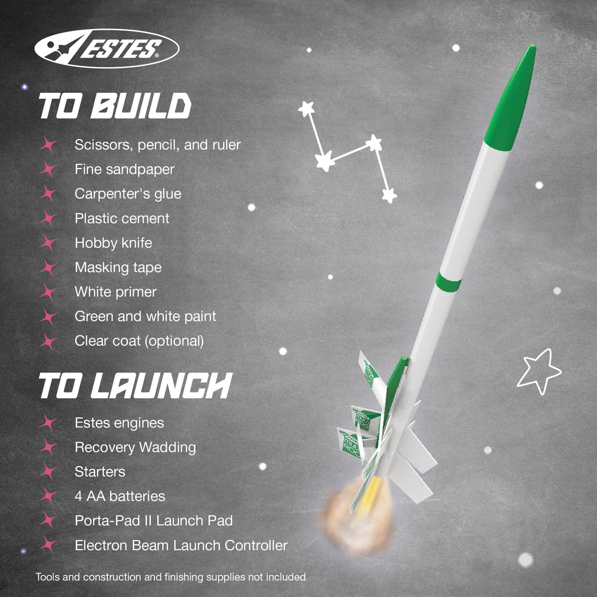 Estes 1329 Multi-ROC Rocket-Building Kit, Expert Flying-Rocket-Model Kit with Glider for Ages 10+ Estes